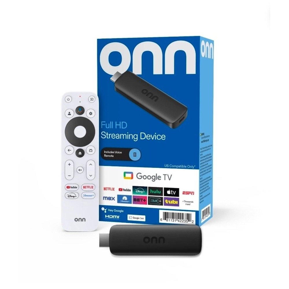 onn Google TV Full HD Streaming Device, 2K FHD, Wi-Fi, Google TV Voice Control